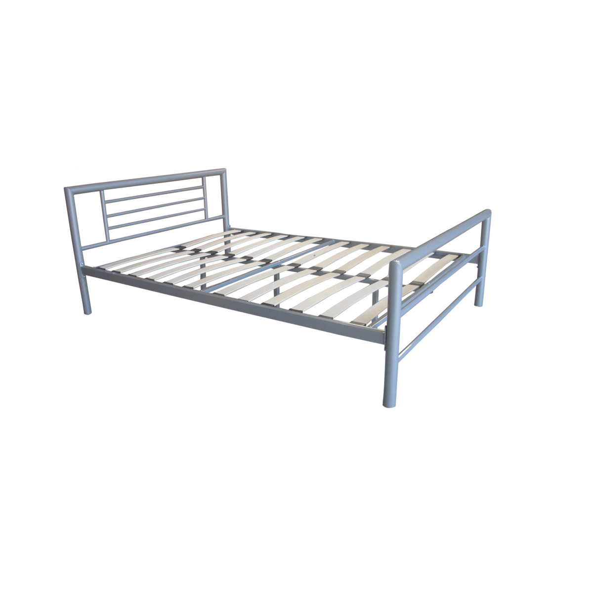 Bed 'Sandro' Grijs 140x200 Met Lattenbodem 