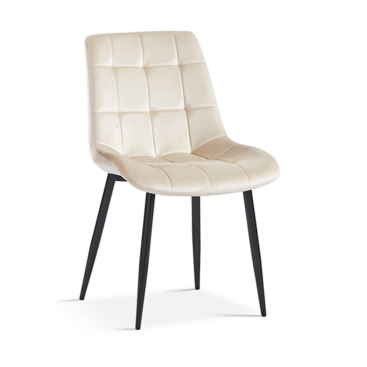Interiax Eetkamerstoel Lucy Fluweel Beige