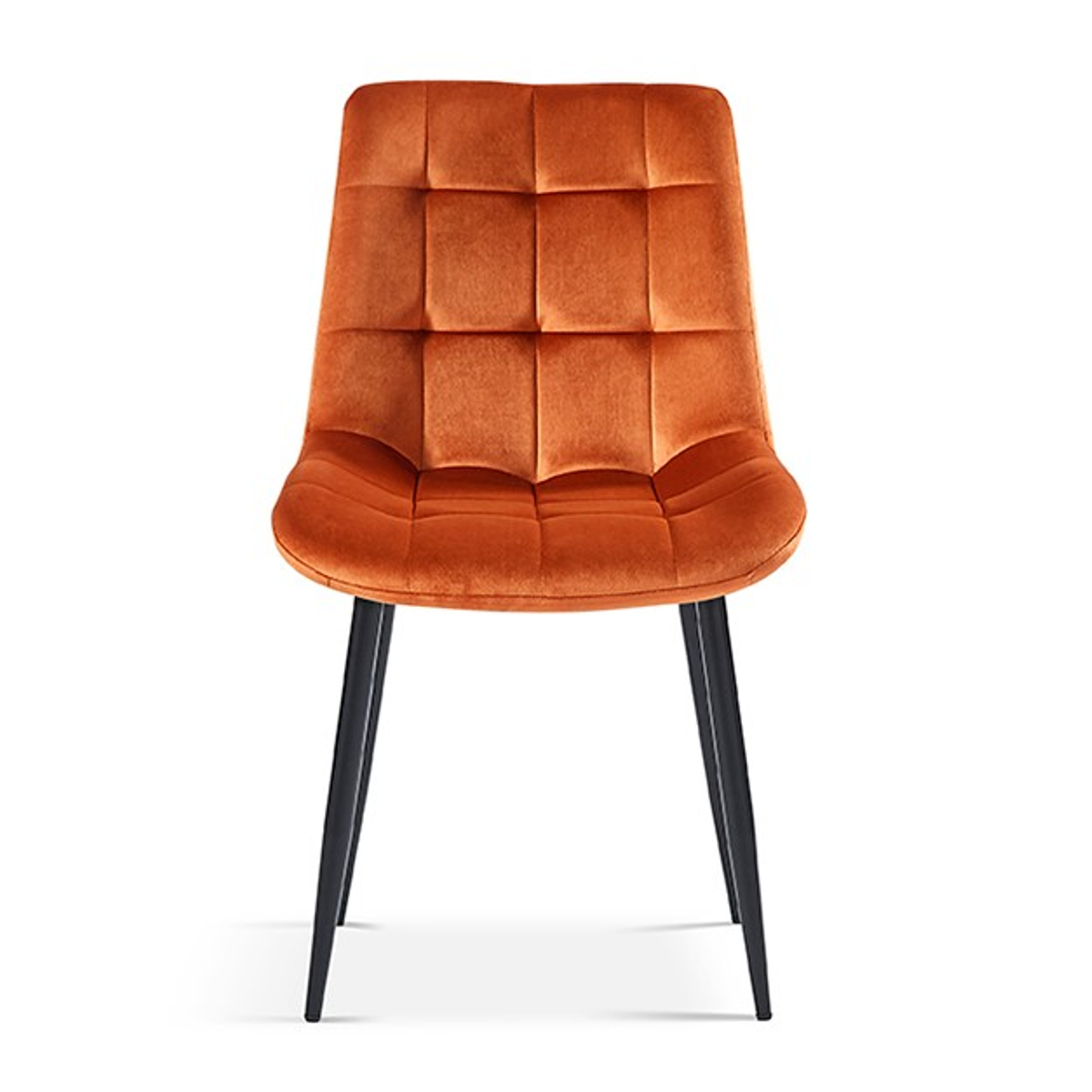 Interiax Eetkamerstoel Lucy Fluweel Oranje