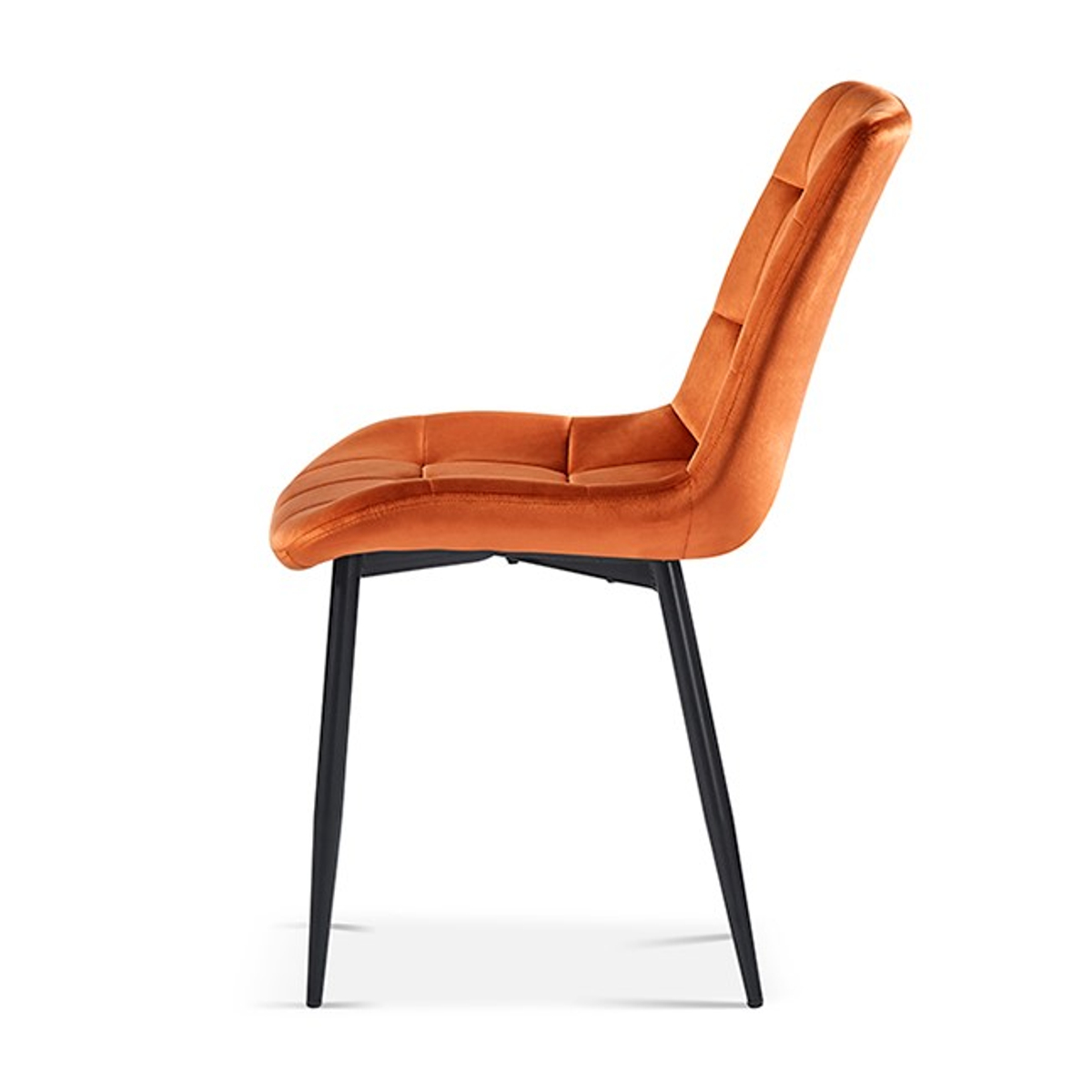 Interiax Eetkamerstoel Lucy Fluweel Oranje