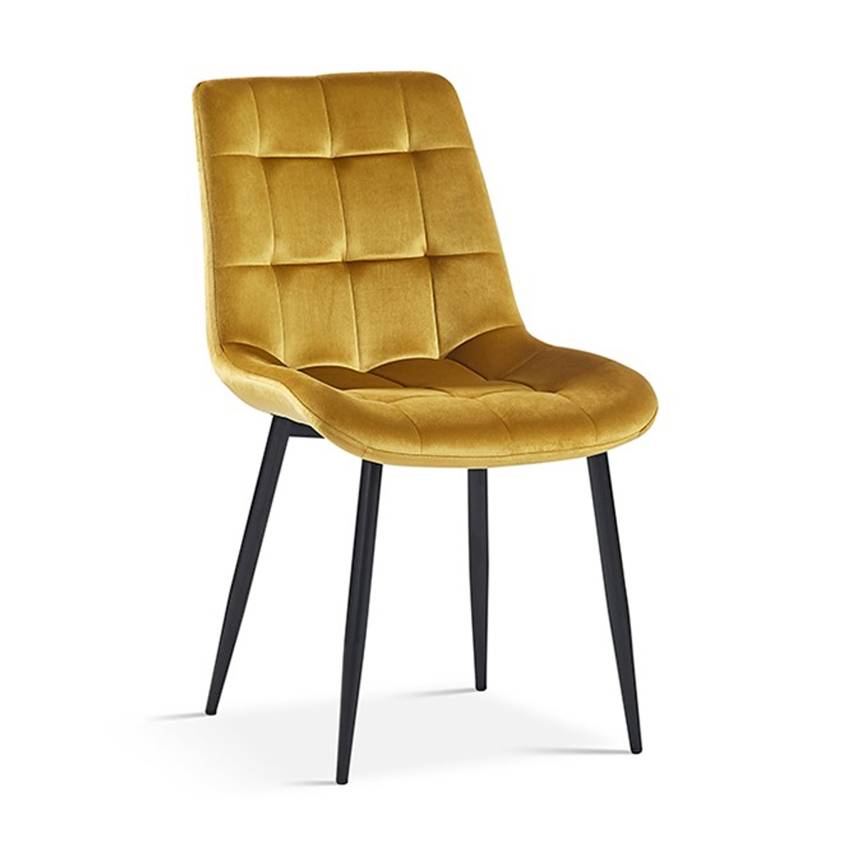 Interiax Eetkamerstoel Lucy Fluweel Goud