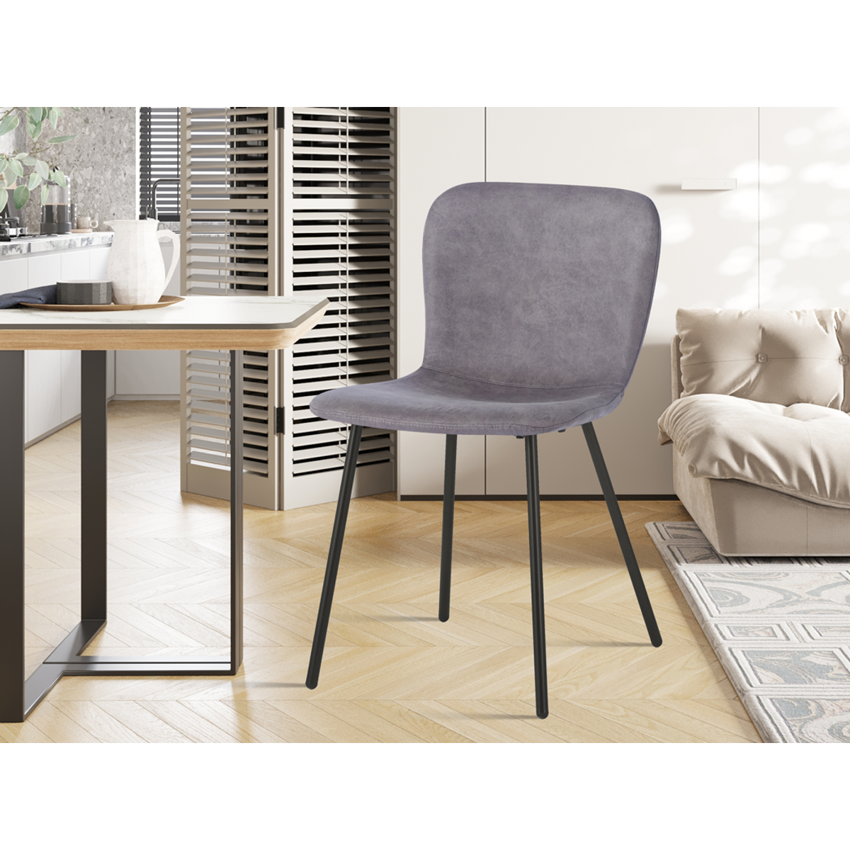 Interiax Eetkamerstoel Jade PU Taupe