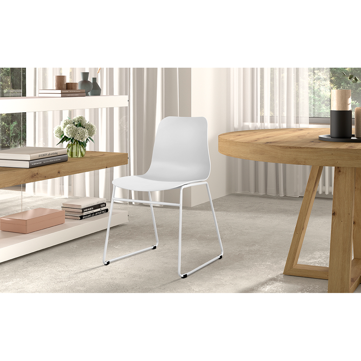 Interiax Eetkamerstoel June PP Wit