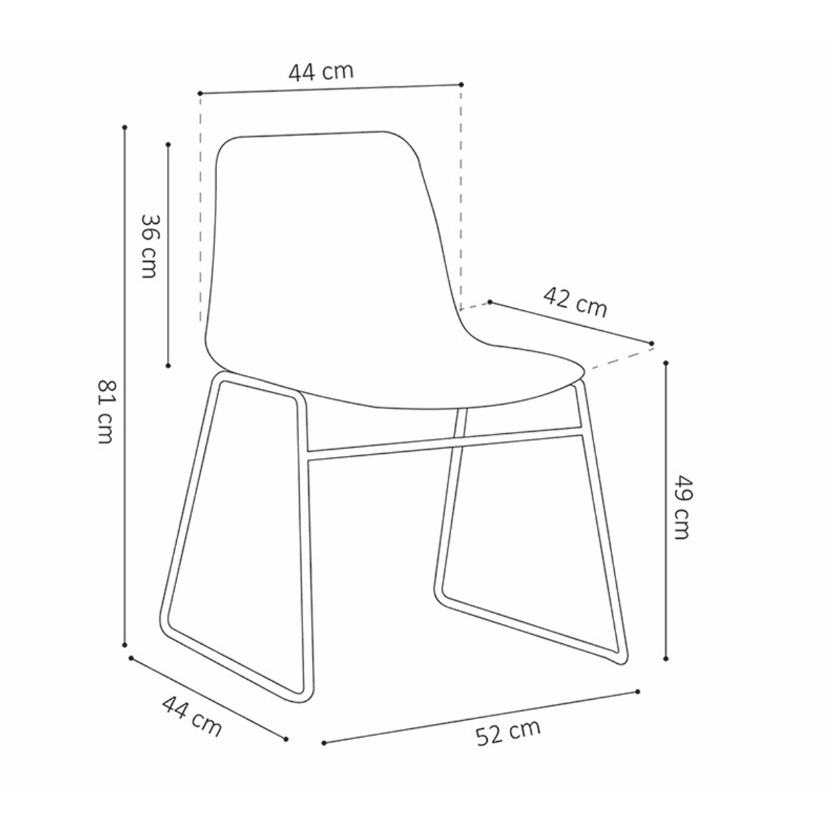 Interiax Eetkamerstoel June PP Groen
