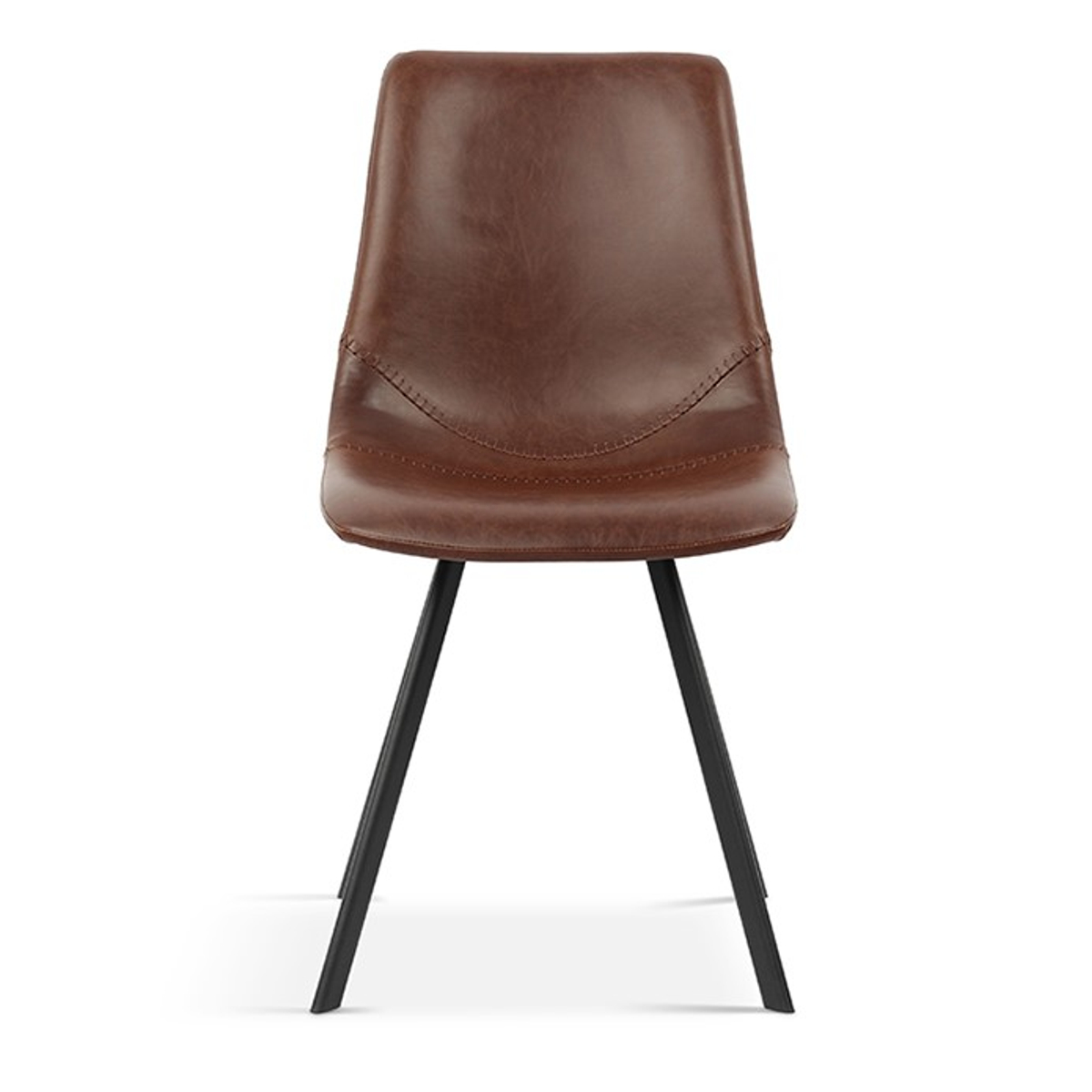 Interiax Chaise de salle à manger Cilou PU Brown