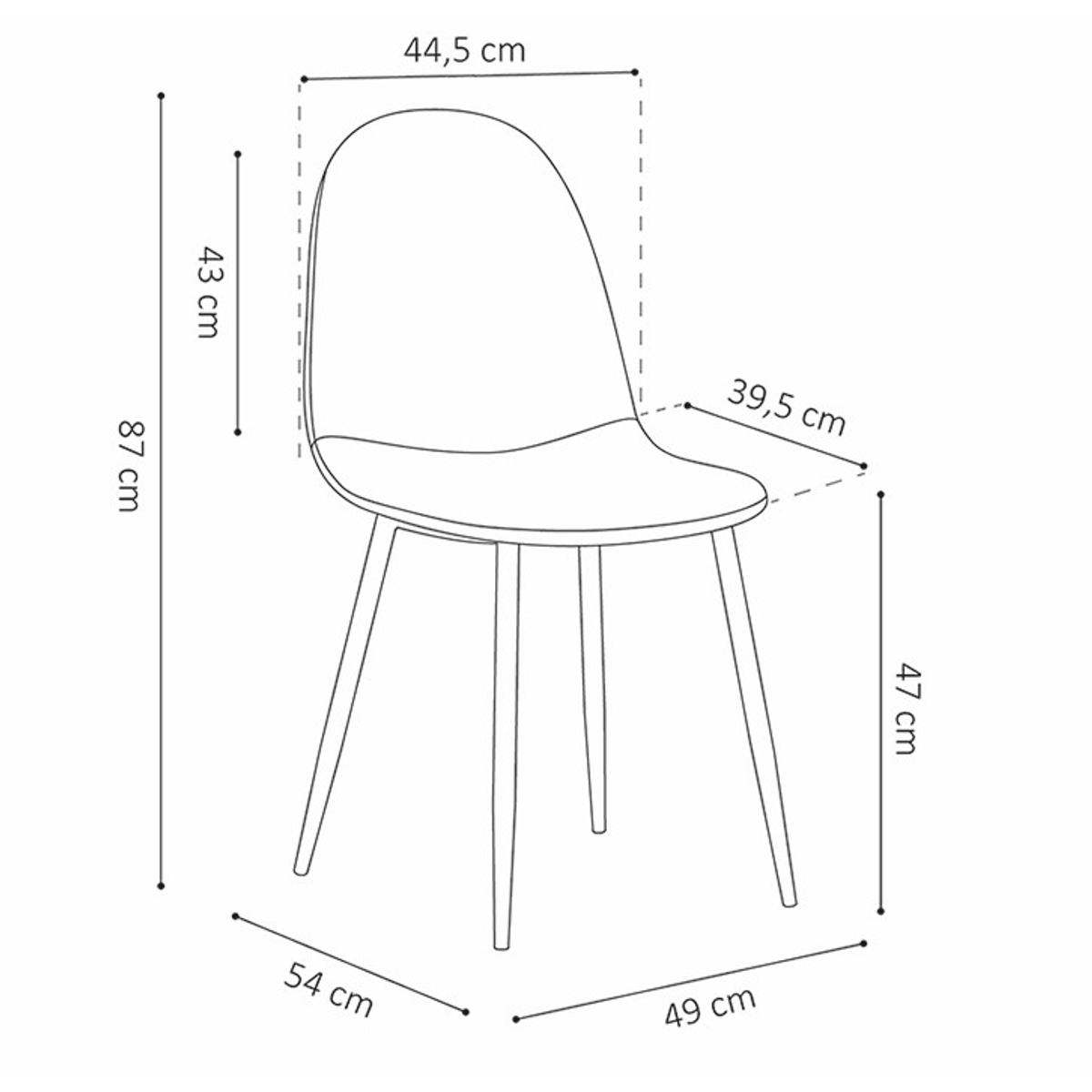 Interiax Eetkamerstoel Lou Fluweel Groen