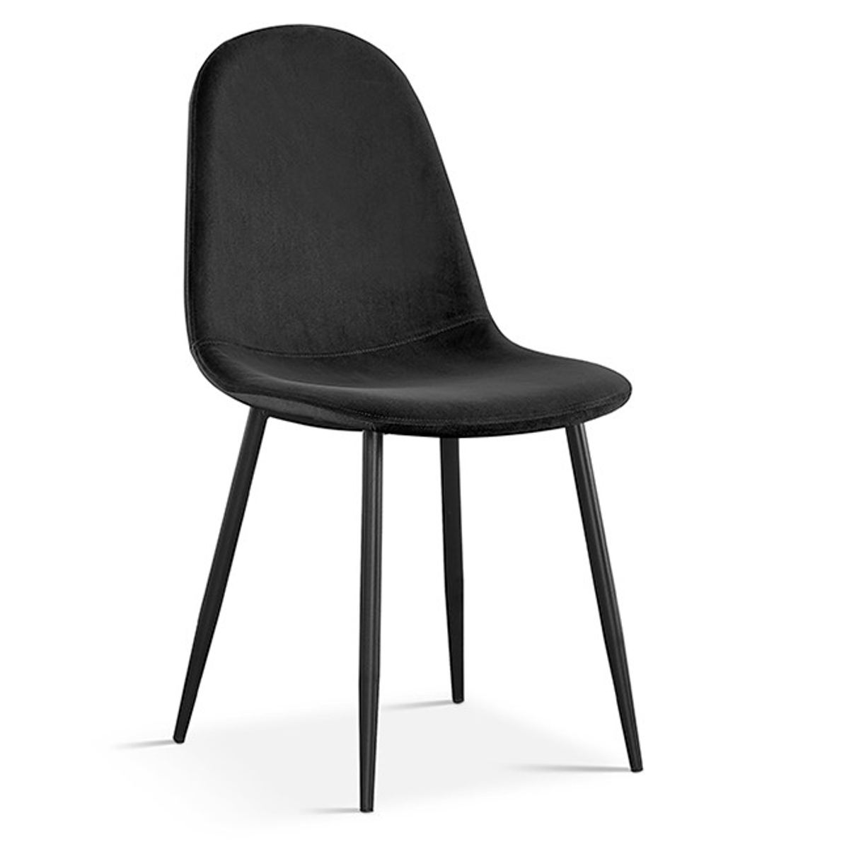 Interiax Eetkamerstoel Lou Fluweel Zwart