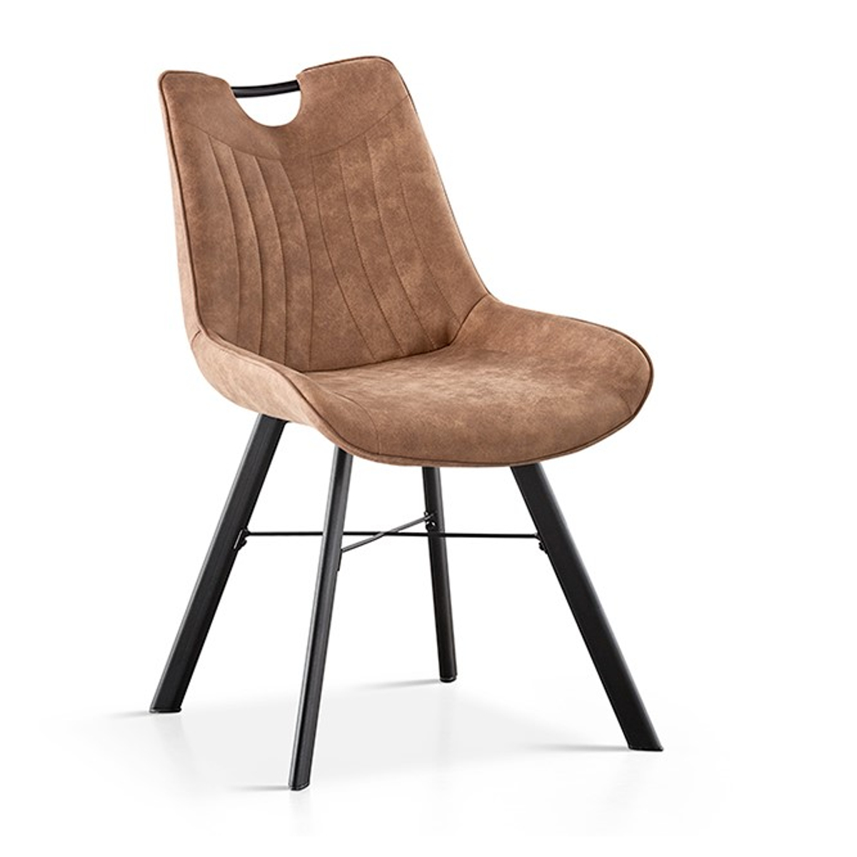 Interiax Eetkamerstoel Ida Micro Fiber PU Donkerbruin