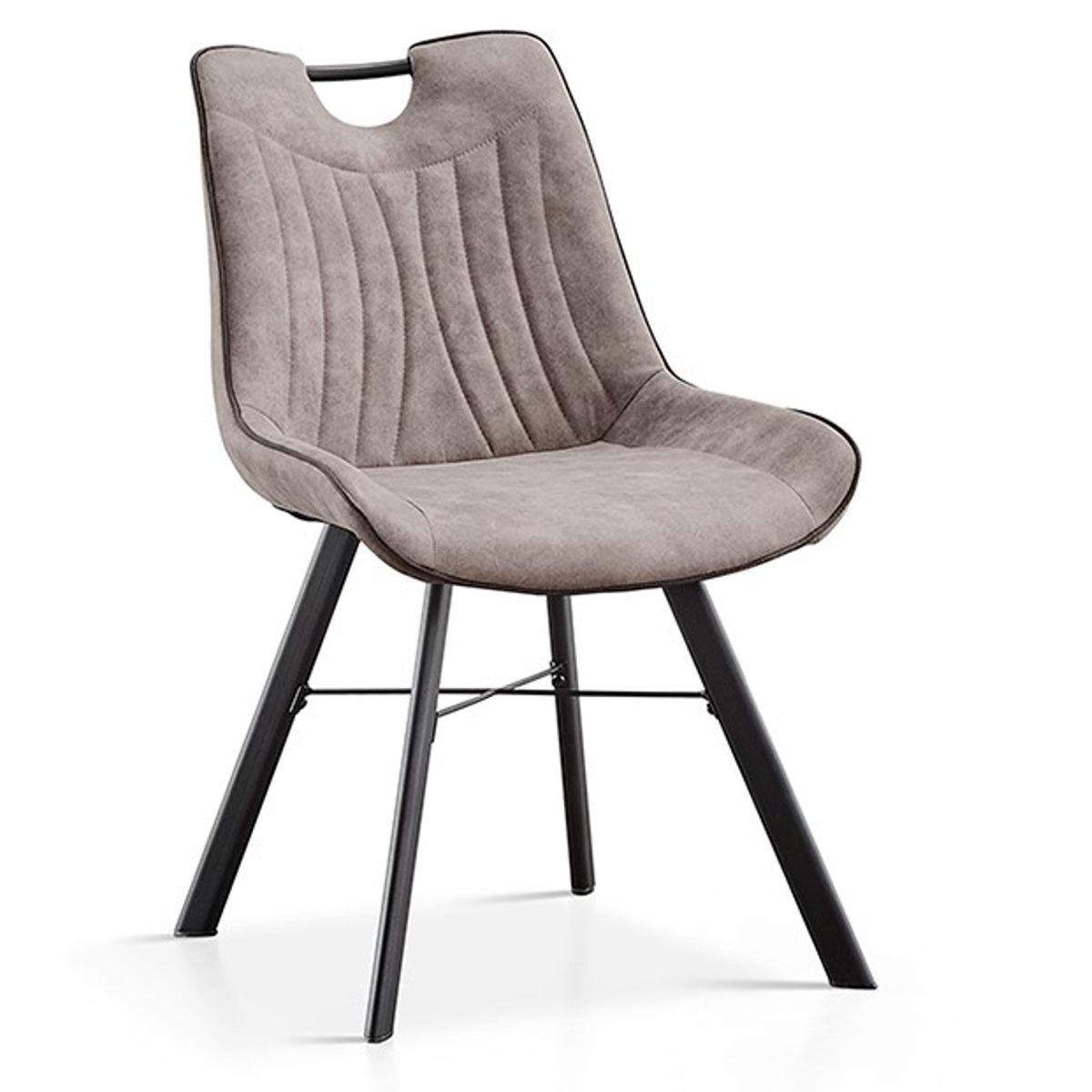 Interiax Eetkamerstoel Ida Micro Fiber PU Grijs
