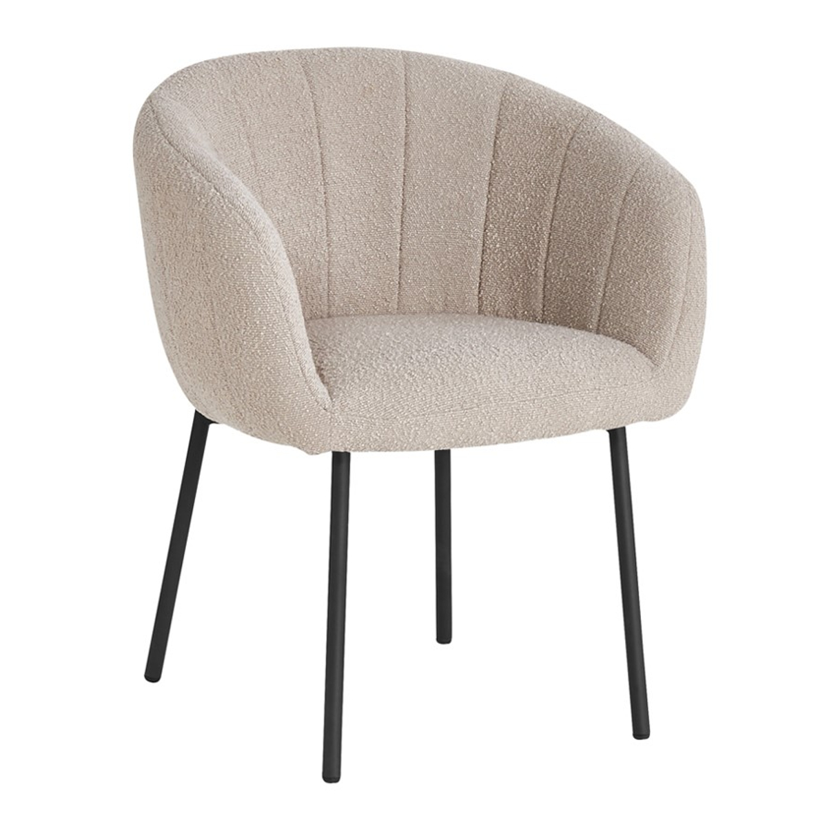 Interiax Chaise de salle à manger 'Alina' Bouclée Beige