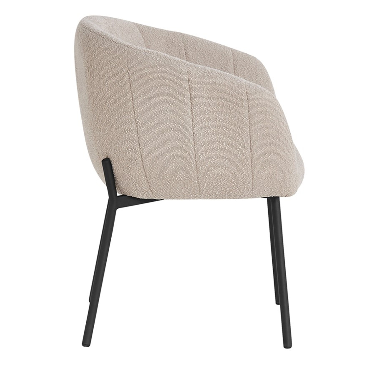 Interiax Chaise de salle à manger 'Alina' Bouclée Beige