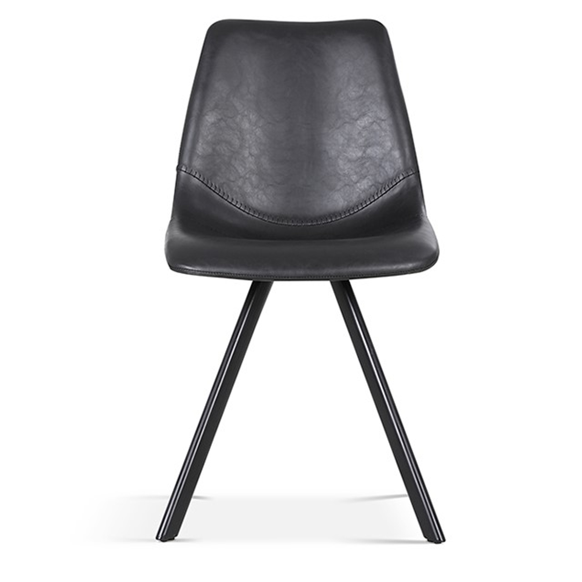 Interiax Chaise de salle à manger Anna PU Noir