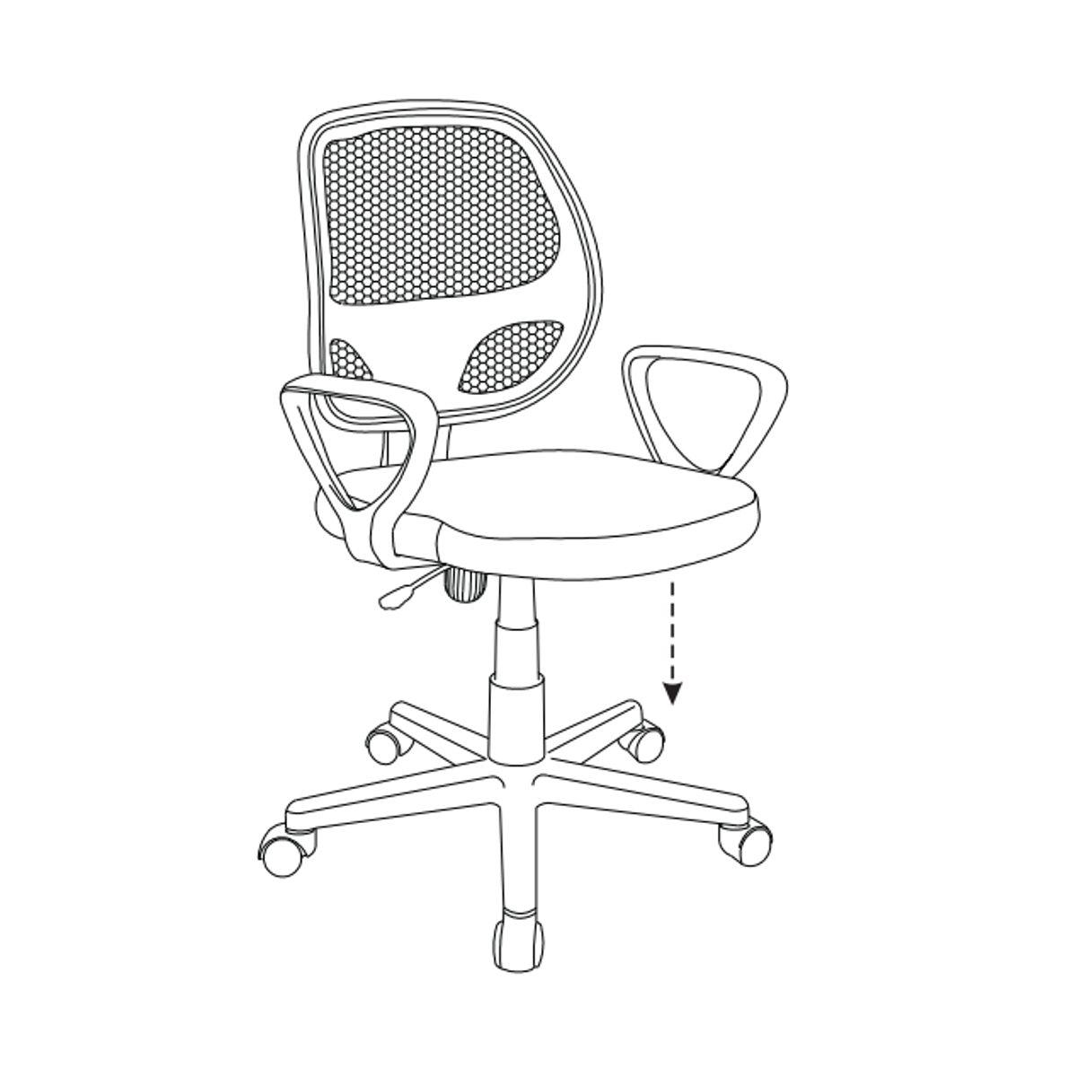 Bureaustoel 'Hippa' Zwart