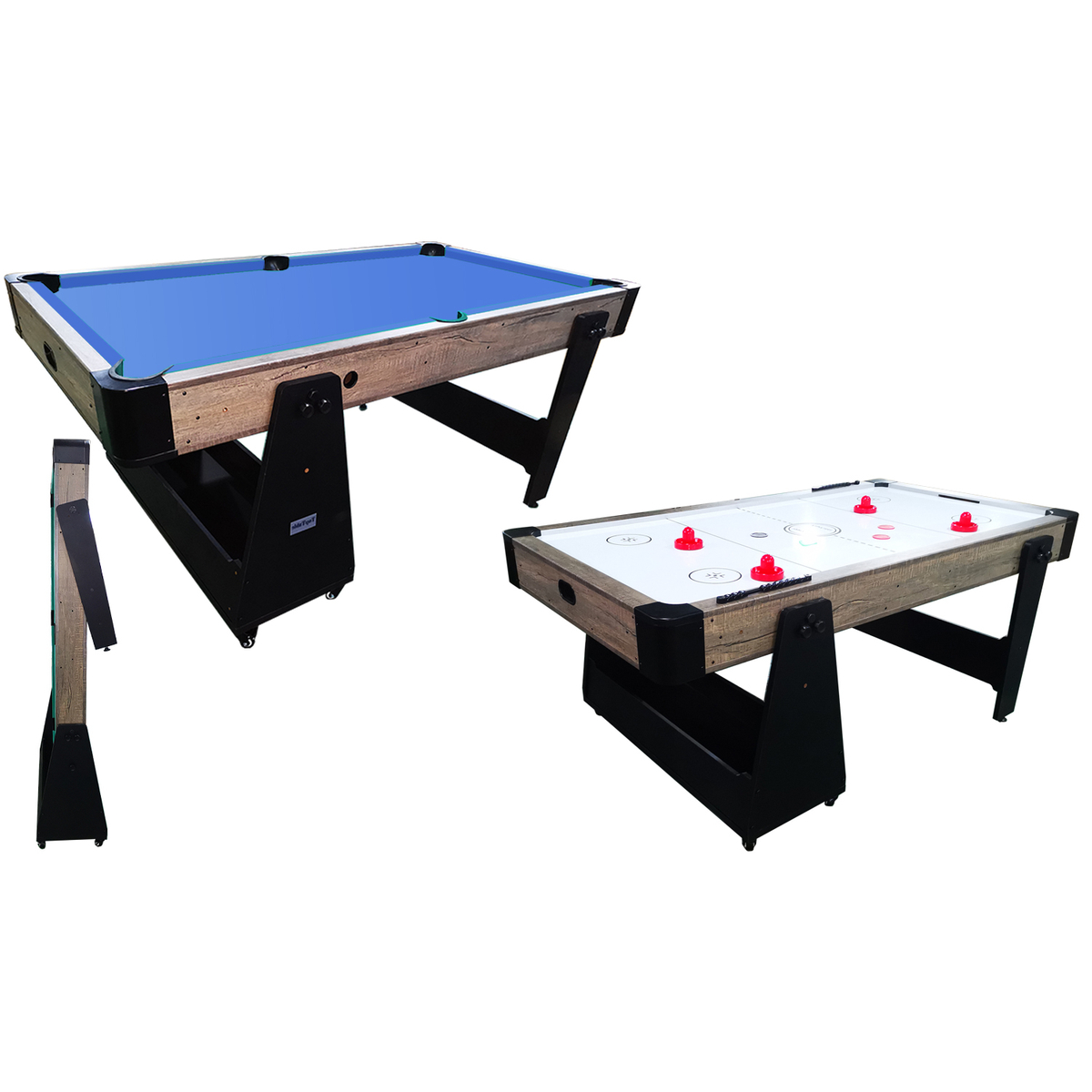 Top Table Airhockey/Pooltafel Twist 2in1 Max Wood 6FT