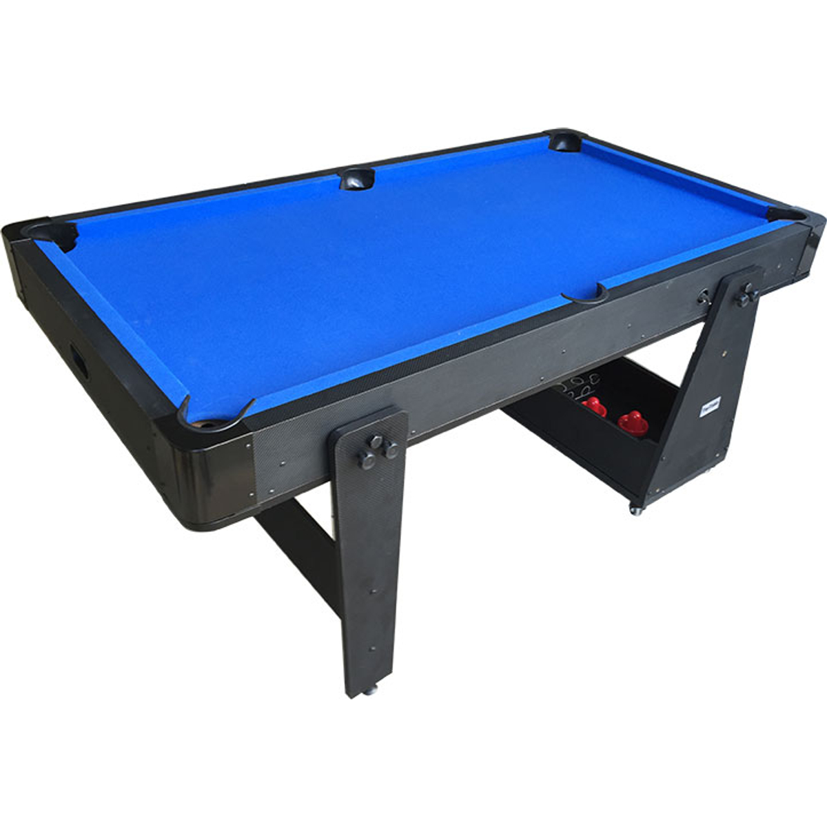 TopTable Twist 2in1 Max Airhockey/Pool Table Black/White 6FT