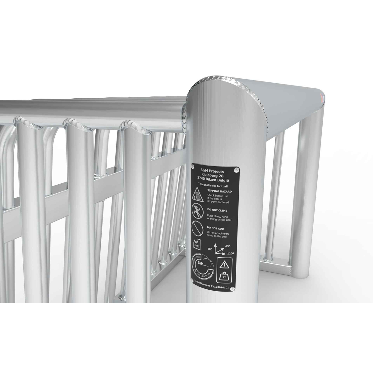 Alusport Anti-Vandaal Voetbaldoel AV123 ( 1,20 x 0,80 x 0,65 )