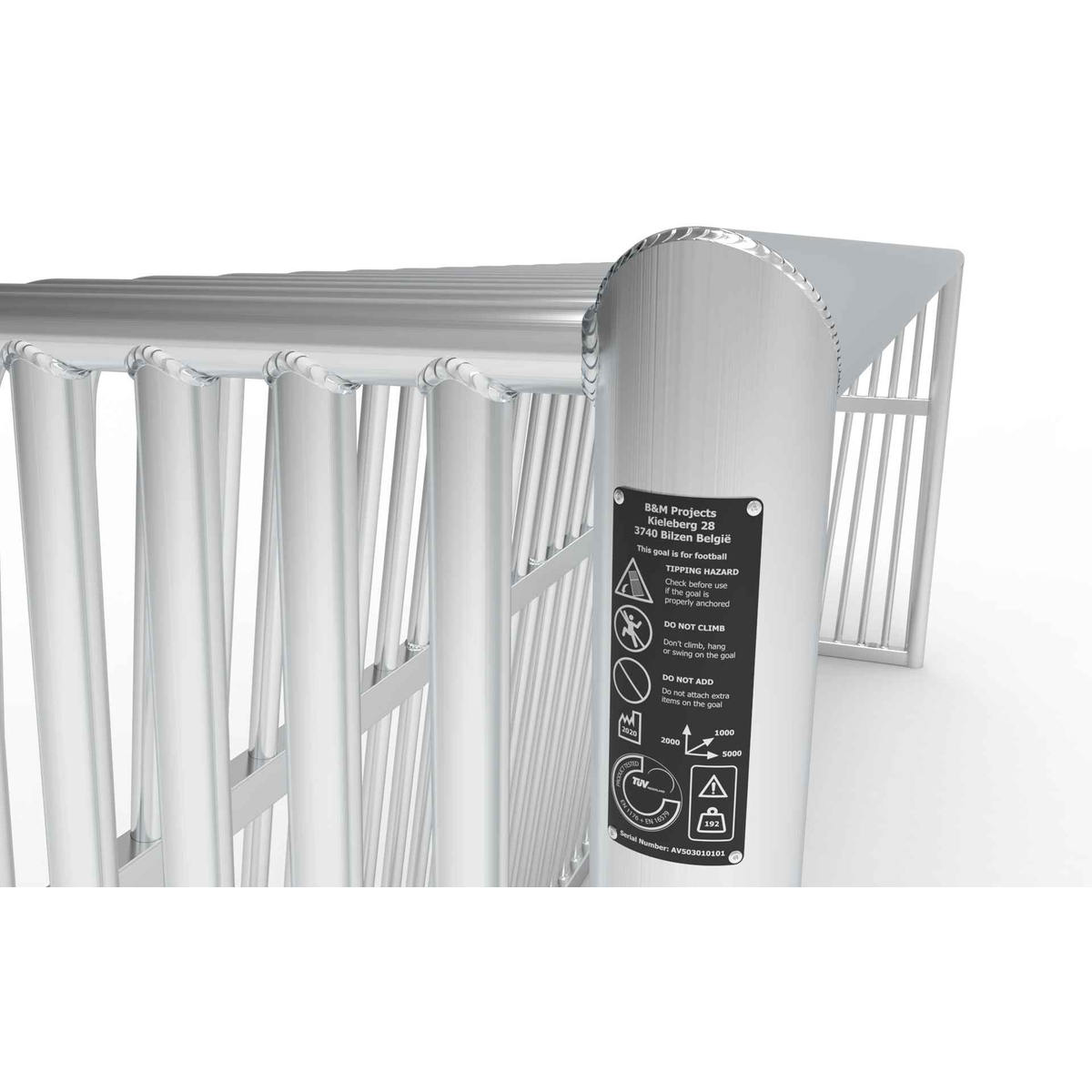 Alusport Anti-Vandaal Voetbaldoel AV503 ( 5,00 x 2,00 x 1,00 )