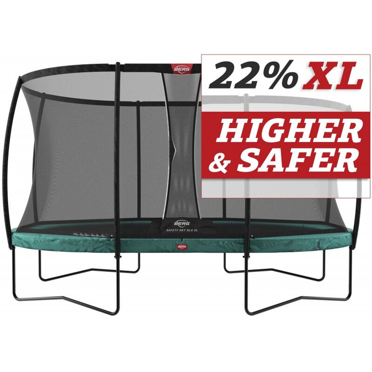 BERG Grand Champion Regular 520 Groen + Safety Net Deluxe XL