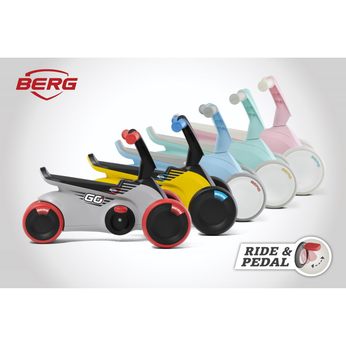  BERG Loopwagen GO² SparX Red - 2 in 1 - Rood