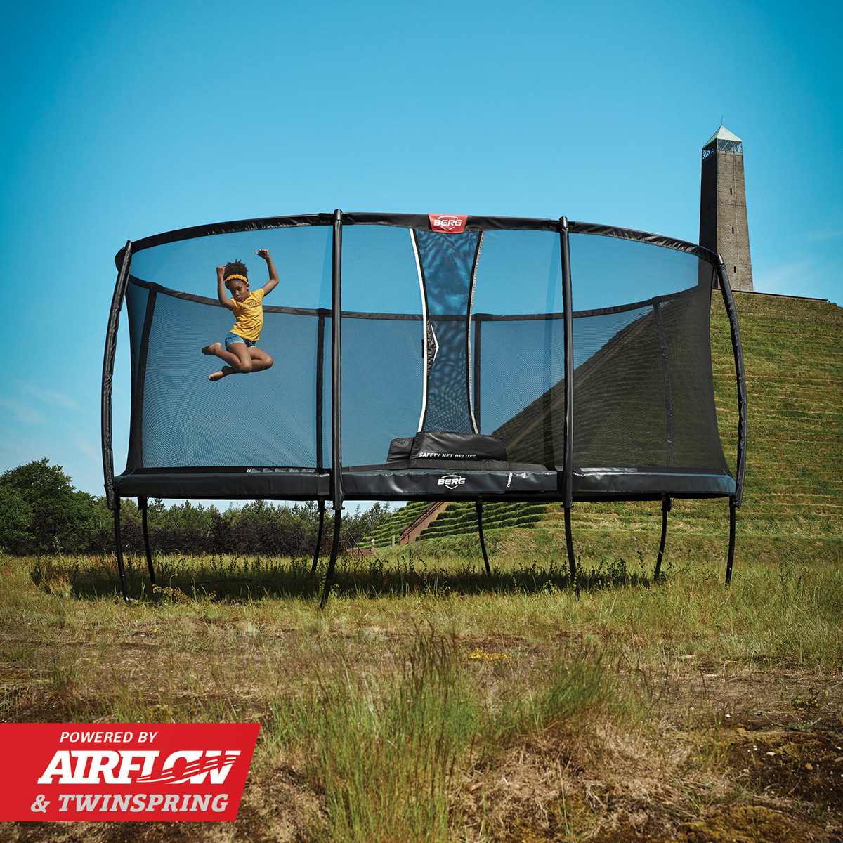 Berg Grand Champion Regular Trampoline 520 Grey + Safety Net Deluxe