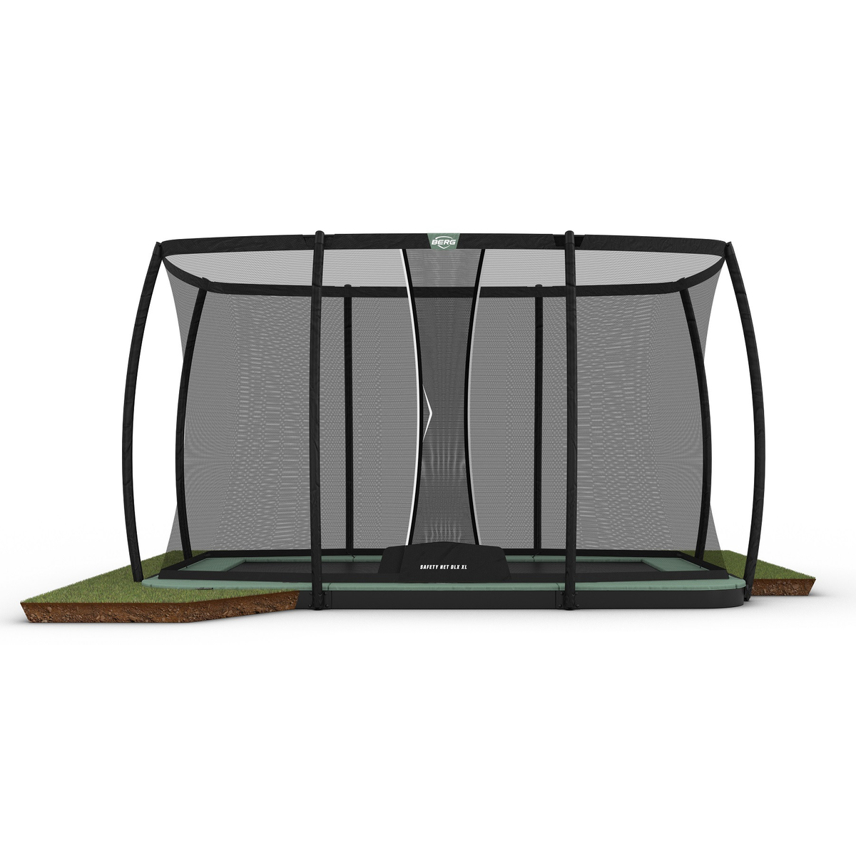 BERG Trampoline Ultim Champion ECO FlatGround 410 + Safety Net Deluxe XL