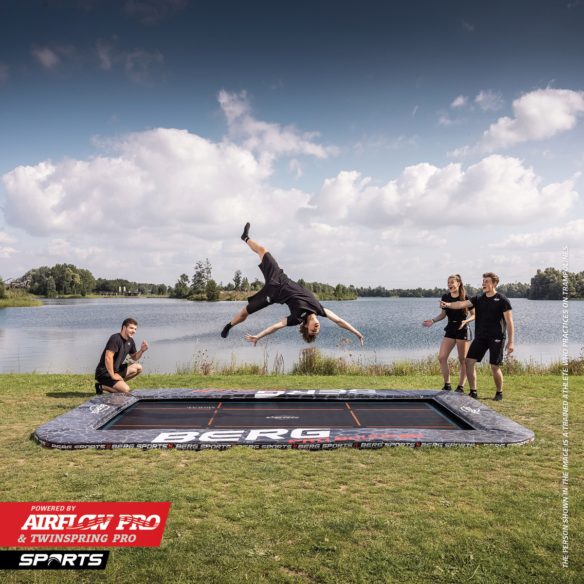 BERG Ultim Pro Bouncer Flatground Trampoline 5x5