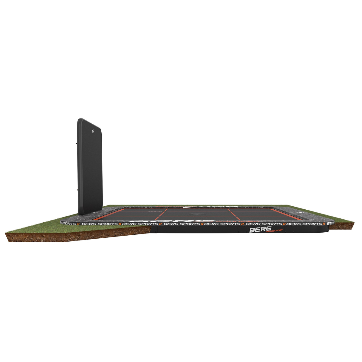 BERG Ultim Pro Bouncer Flatground Trampoline 5x5 + AeroWall