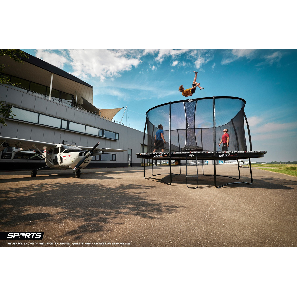 Berg Ultim Pro Bouncer Regular Trampoline 5x5 + Safety Net Deluxe XL