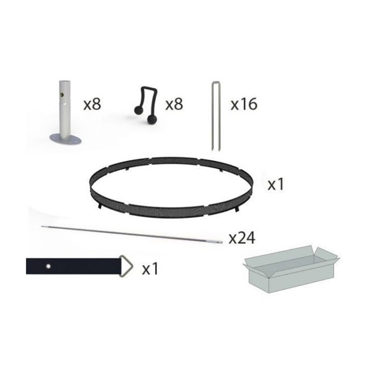 Berg T-series inground legs 380