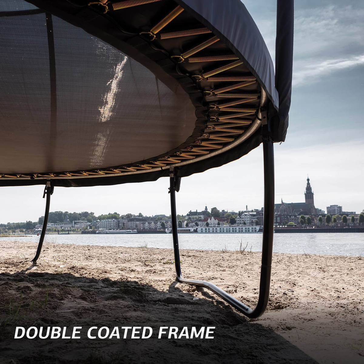 Berg Elite Trampoline 380 Grijs + Safety Net Deluxe
