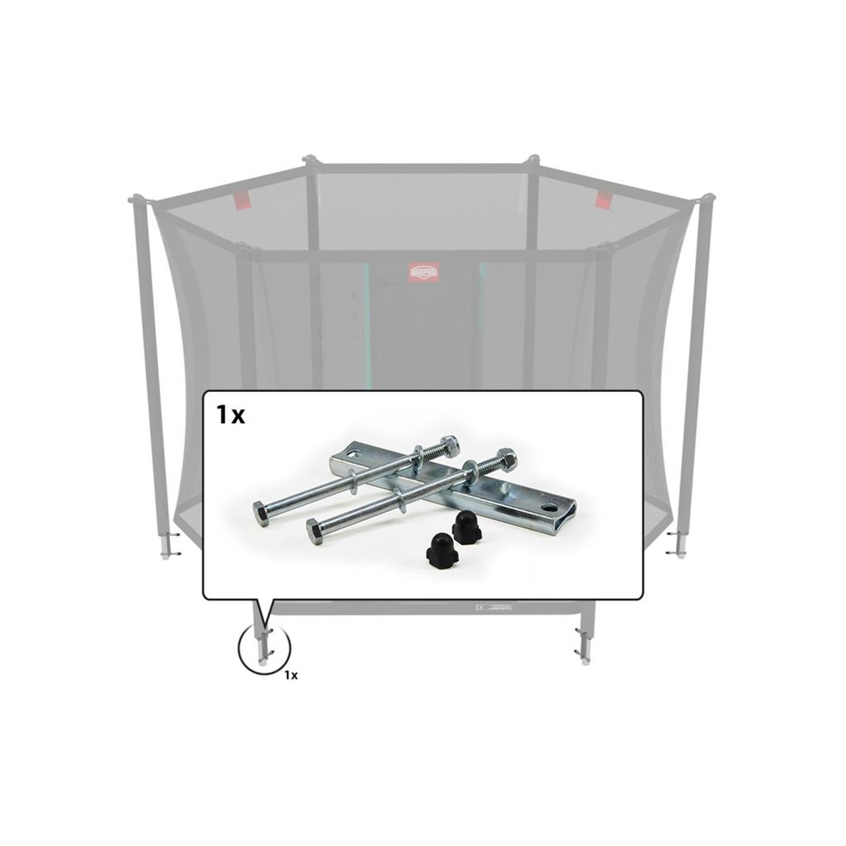 Berg Safety Net Comfort - Bevestigingsset voor 1 paal (Talen