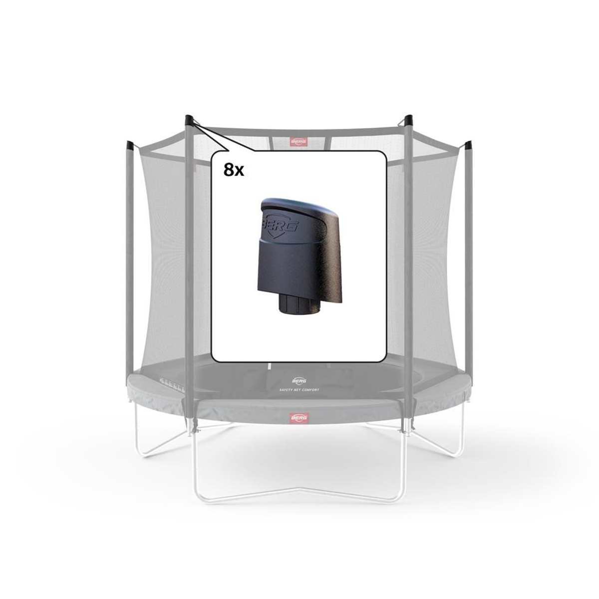 Berg Safety Net Comfort - Dop voor bovenpaal (8x)