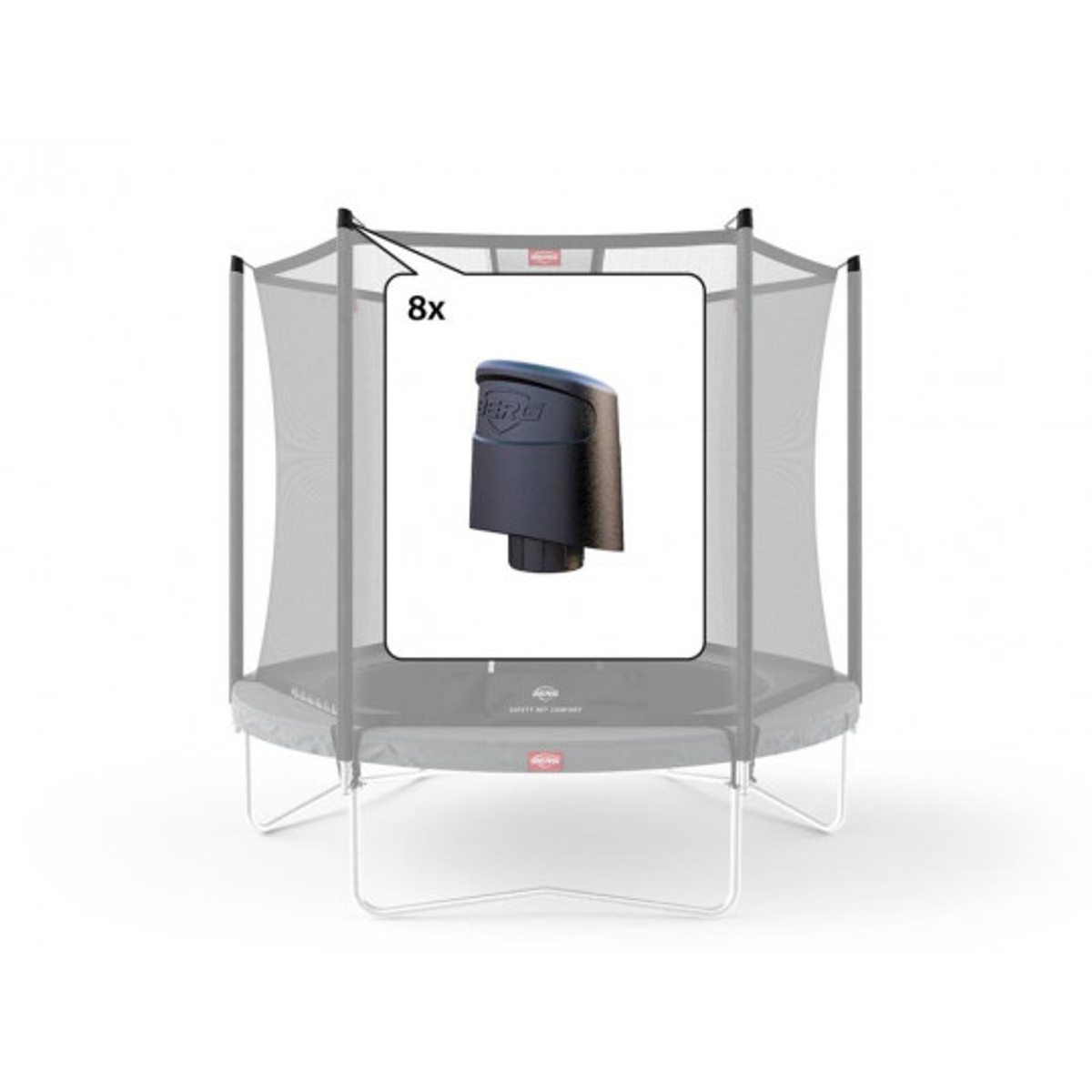Berg Safety Net Comfort - Dop voor bovenpaal (8 stuks)