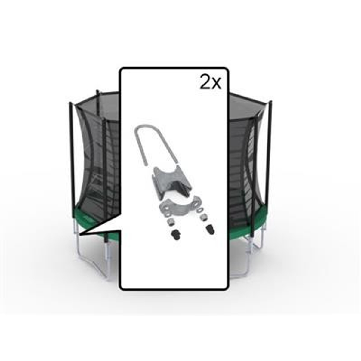 Berg Safety Net Comfort - Bevestigingsset voor 1 paal