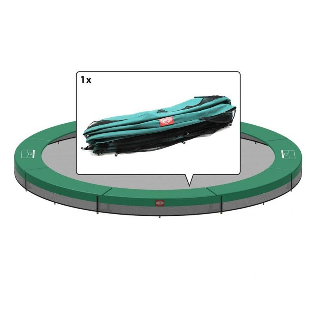 Berg Favorit Inground Beschermrand Groen 330 cm