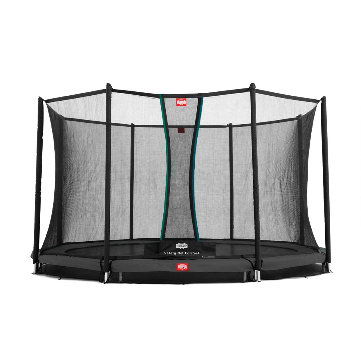 Berg Favorit 380 Grijs Inground Trampoline + Safety Net Comfort