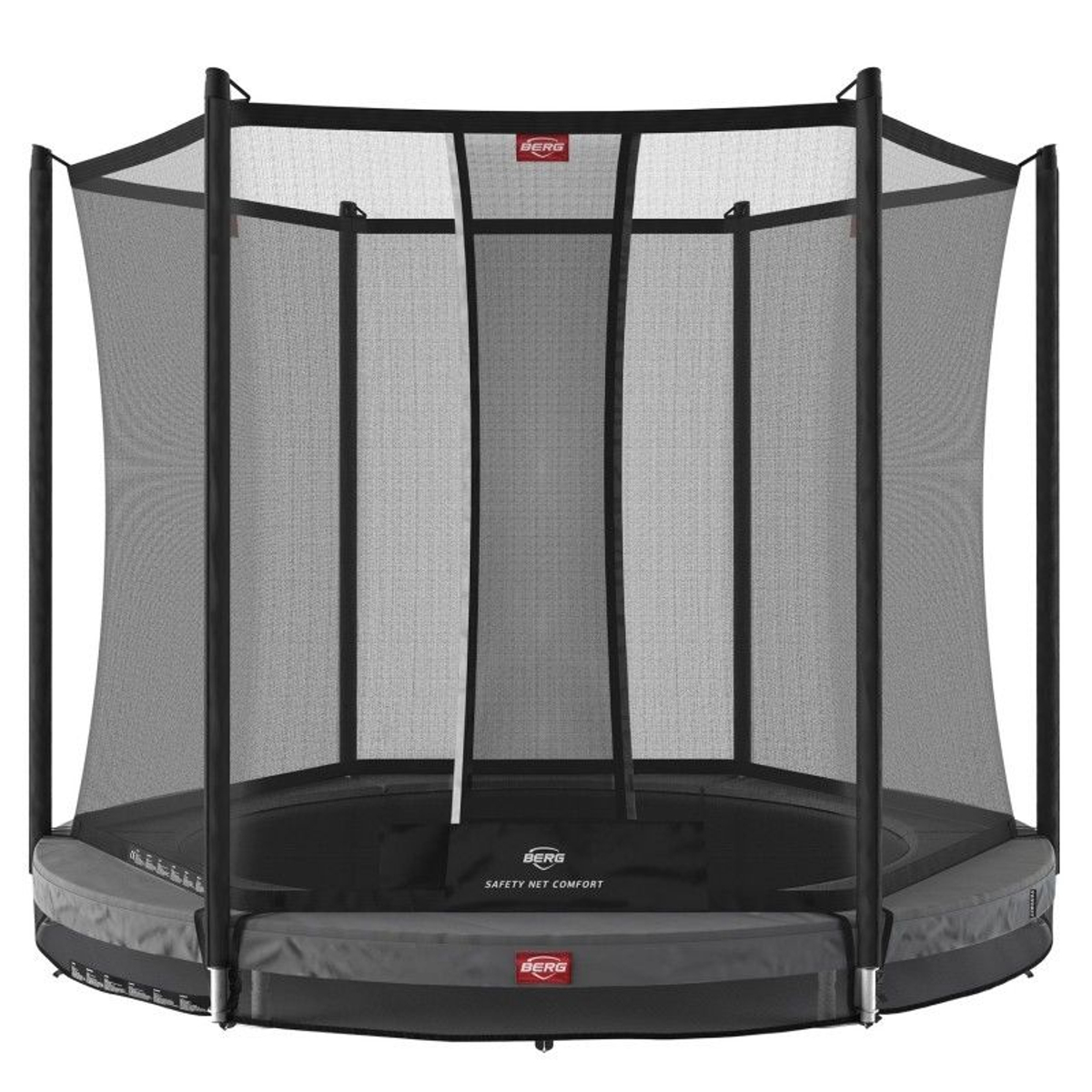 Berg Favorit Inground Trampoline 270 Grijs + Safety Net Comfort