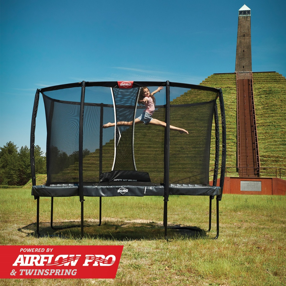 Berg Ultim Champion Regular Trampoline 330 Black + Safety Net Deluxe