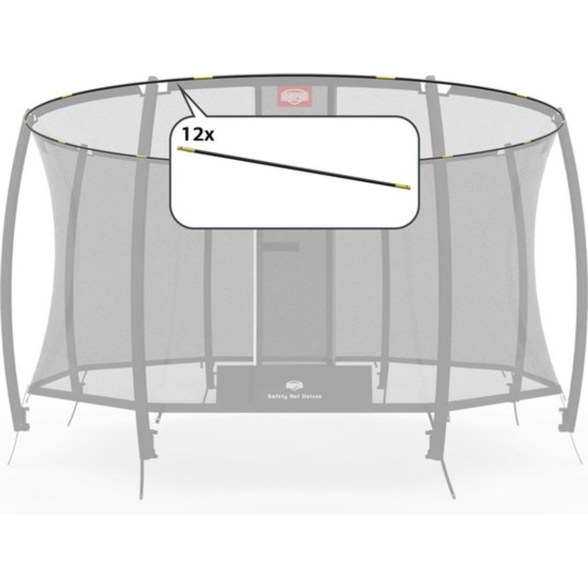 BERG Veiligheidsnet - Safety net Deluxe - Hoepelset - 430 cm