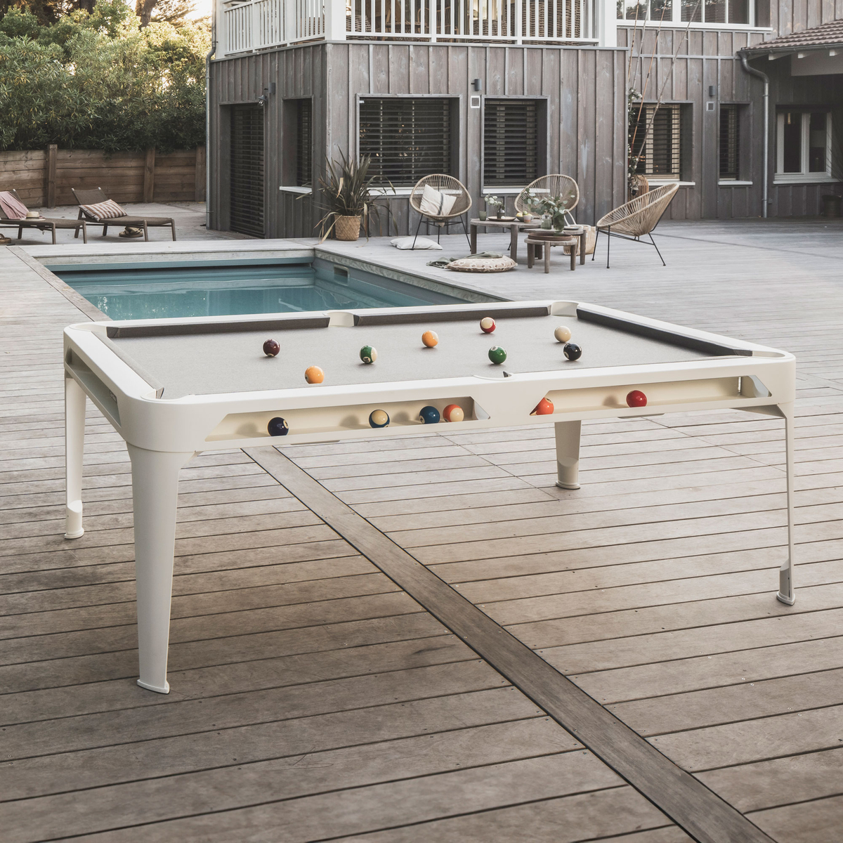 Cornilleau Hyphen Outdoor Pooltafel Wit / Lichtgrijs