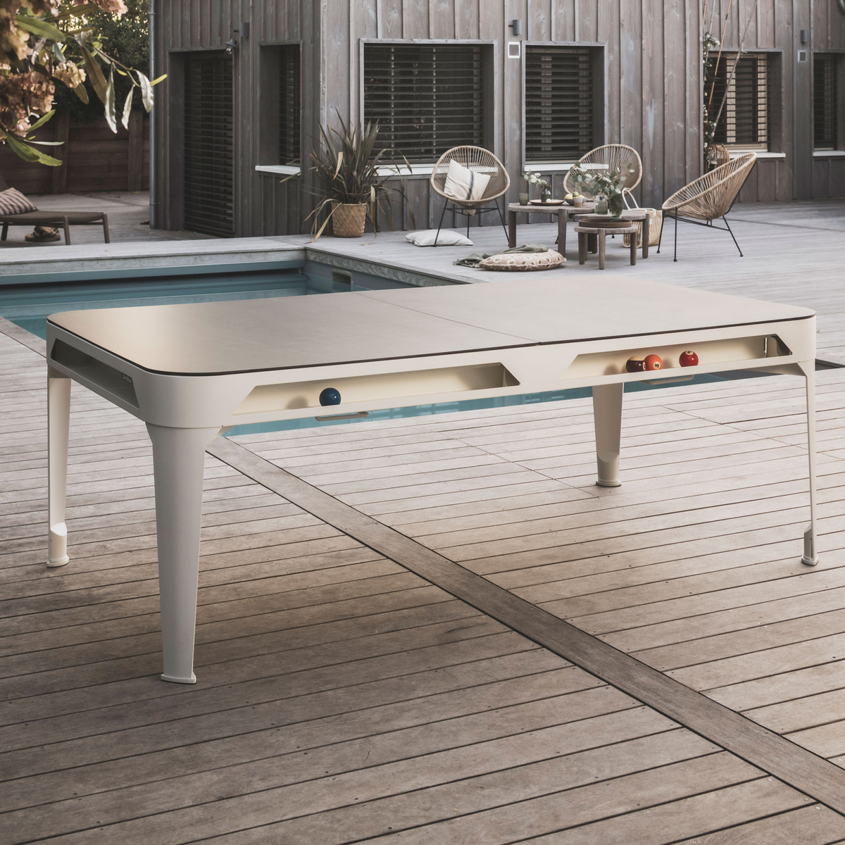 Cornilleau Hyphen Outdoor Pooltafel Wit / Lichtgrijs