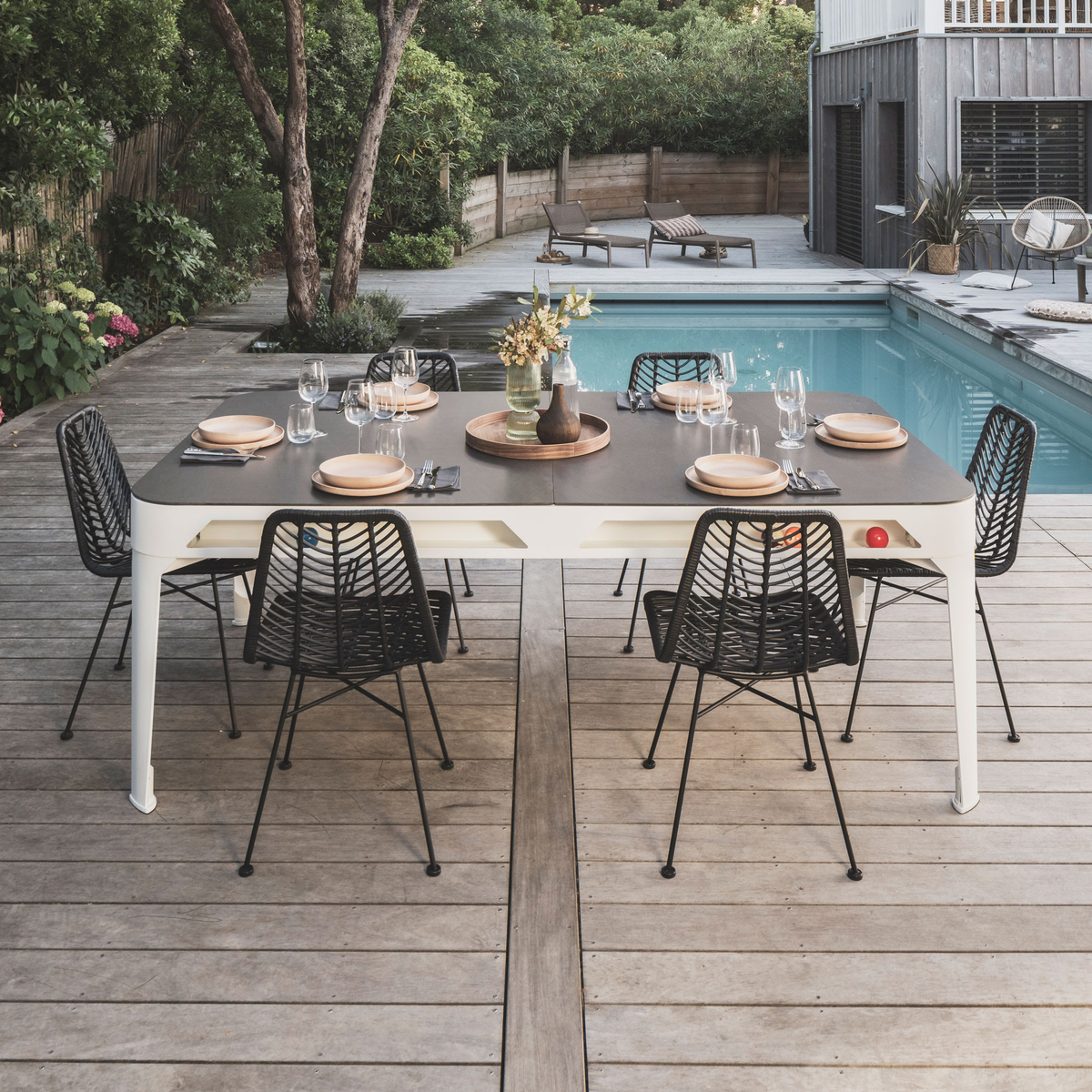 Cornilleau Hyphen Outdoor Pooltafel Wit / Lichtgrijs