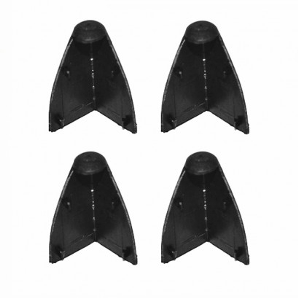 Coin bi-matière H60 NOIR X4