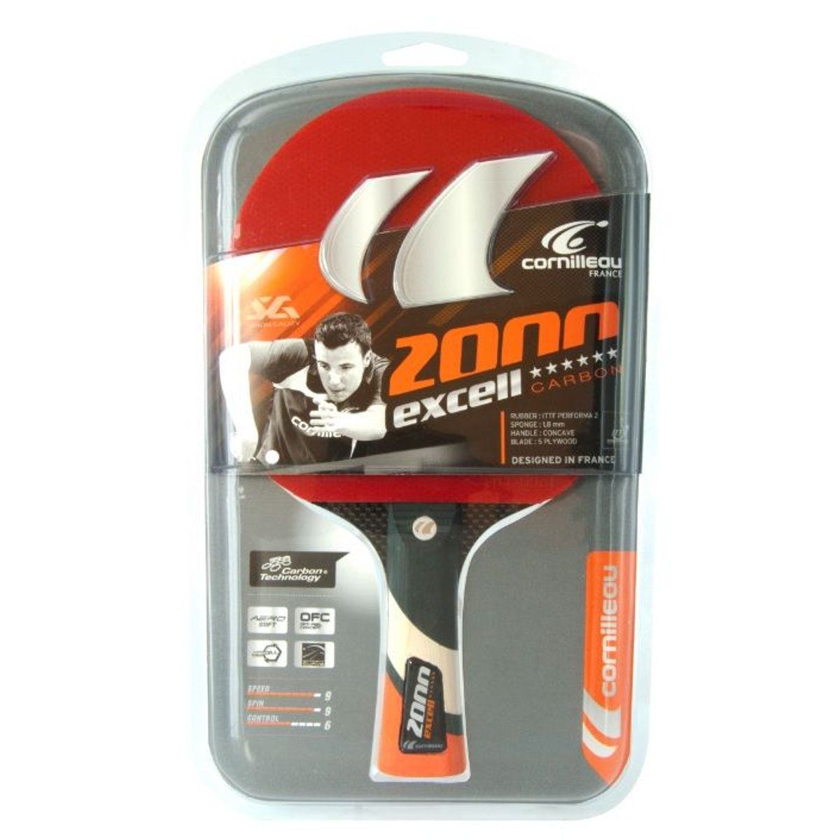 Cornilleau Excell 2000 Carbon Tafeltennisbat