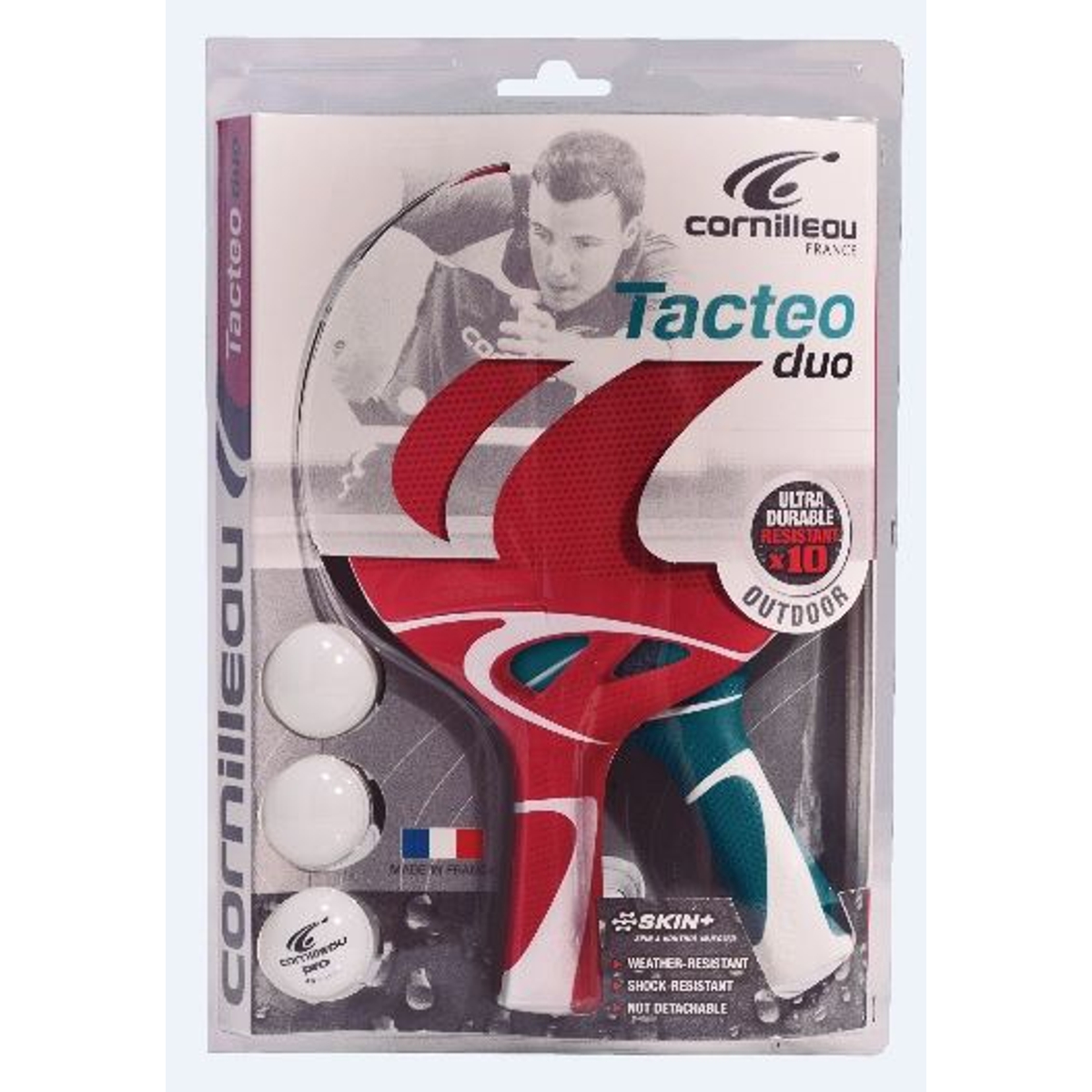 Cornilleau Tacteo Pack Duo Outdoor Tafeltennisbats