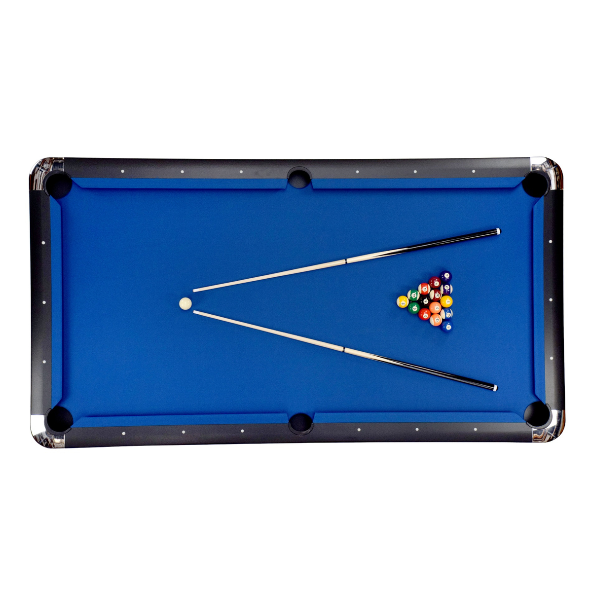 NORTH Gardone Pooltafel Zwart/Blauw 7FT