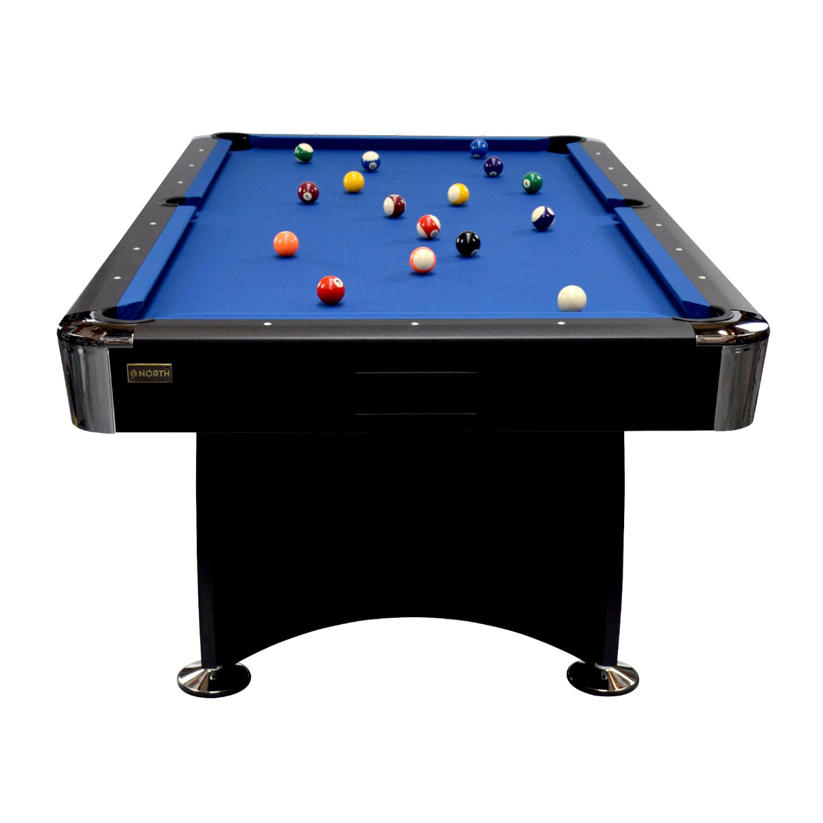 NORTH Gardone Pooltafel Zwart/Blauw 7FT