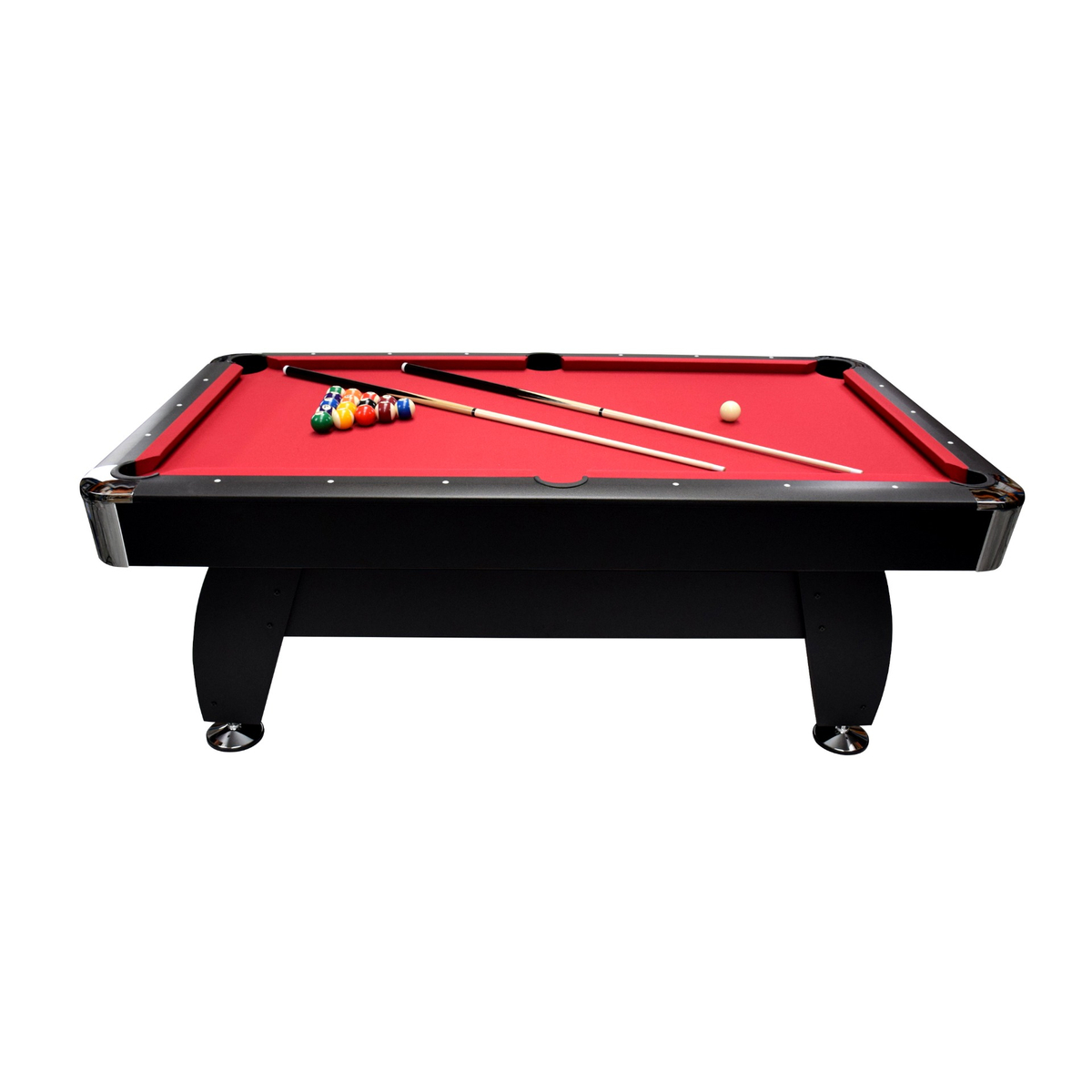 North Pool table Gardone 7ft Black/Red