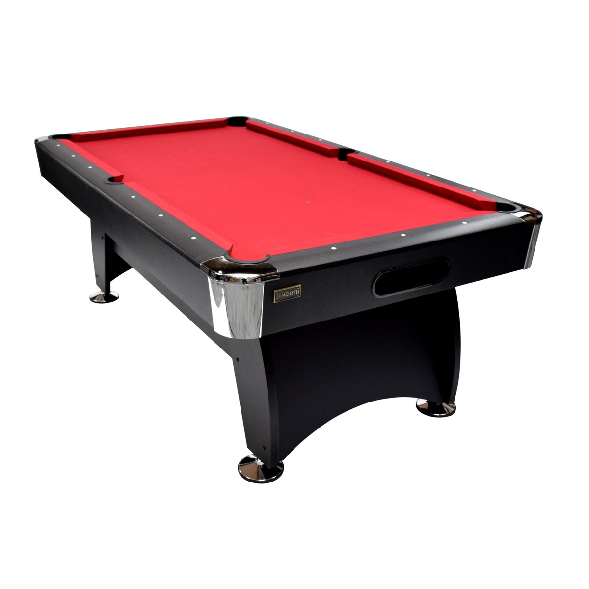 NORTH Gardone Table de billard Noir/Rouge 8FT