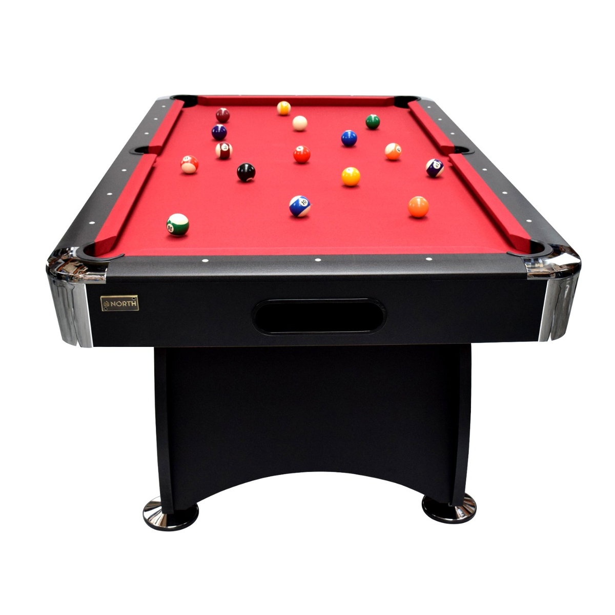 North Pool table Gardone 7ft Black/Red